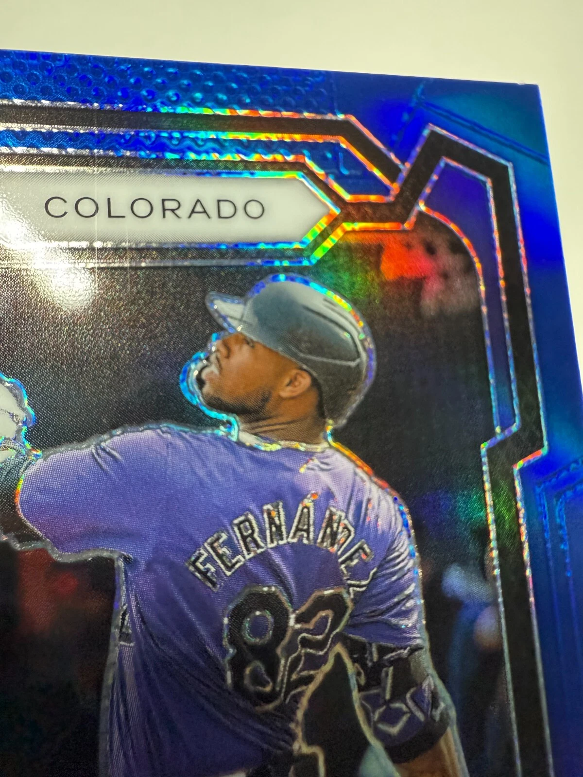 Yanquiel Fernandez 2024 Panini Prizm Blue Prizm /199 #113 Rockies