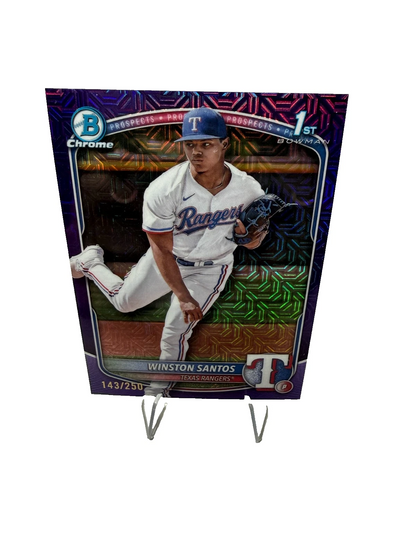 Winston Santos 2025 Bowman Chrome 1st Purple Mojo Refractor /250 #BCP-121