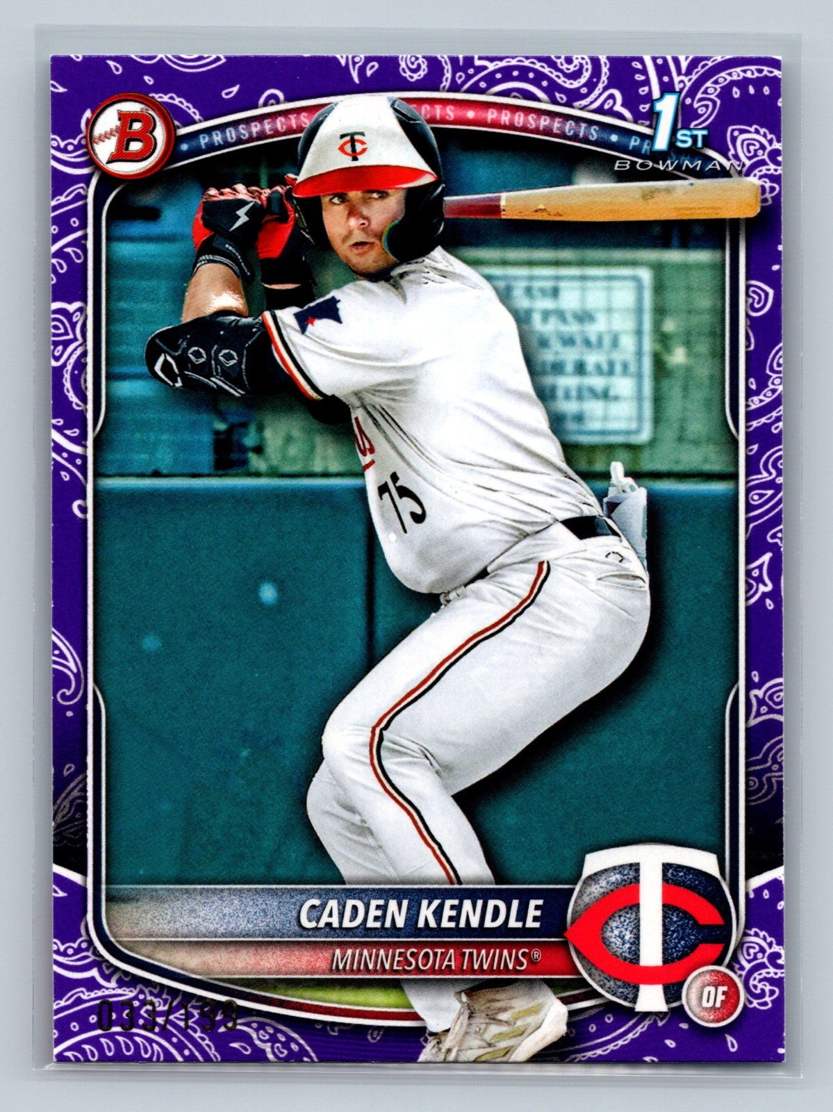 Caden Kendle 2025 Bowman 1st Purple Pattern /199 #BP-113 Twins