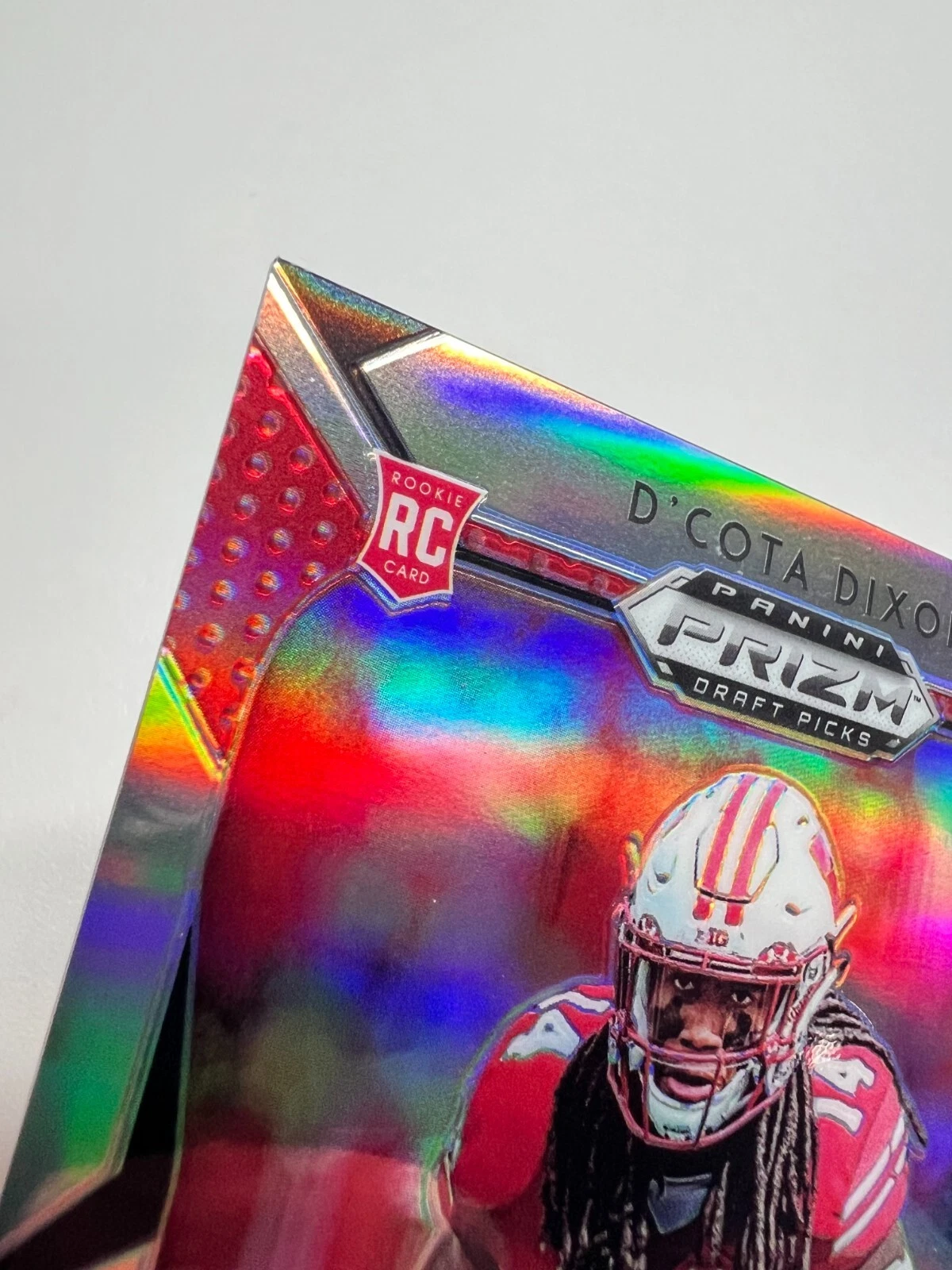 D'Cota Dixon 2019 Prizm Draft Picks Silver Prizm Auto RC #250 Badgers