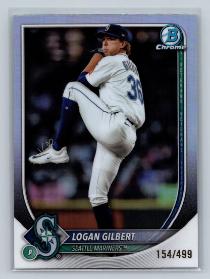 Logan Gilbert Bowman Chrome Refractor /499 #9 Mariners