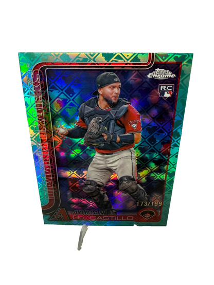 Adrian Del Castillo 2025 Topps Chrome Aqua Logofractor RC /199 #240 Diamondbacks