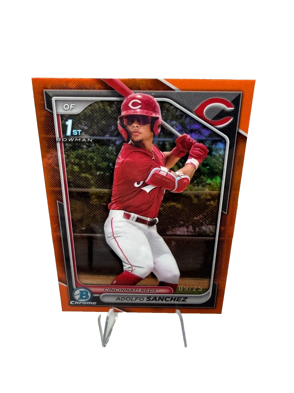 Adolfo Sanchez 2024 Bowman Chrome 1st Orange Refractor /25 #BCP-252 Reds
