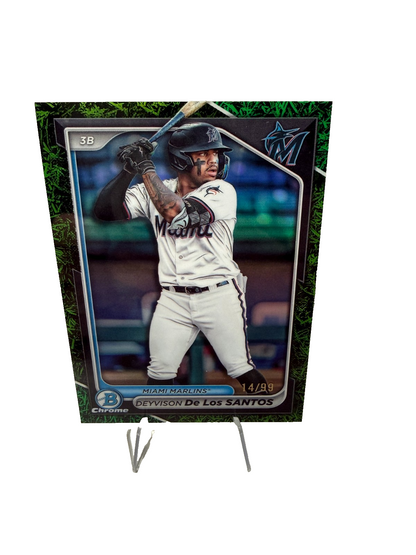 Deyvison De Los Santos 2024 Bowman Draft Chrome Green Grass Refractor /99