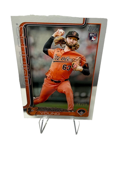 Brandon Young 2025 Topps Update Series Clear Acetate RC /10 #US97 Orioles
