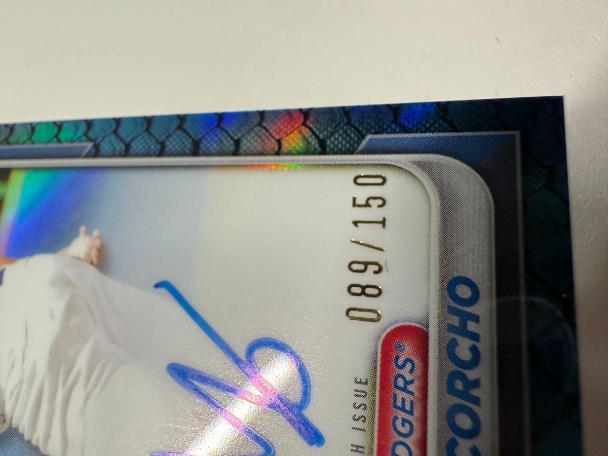 Marco Corcho 2024 Bowman Chrome 1st Blue Reptilian Refractor Auto /150 #CPA-MC