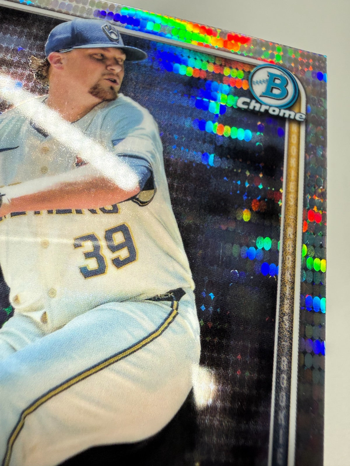Chad Patrick 2025 Bowman Chrome Pulsar Refractor RC /399 #28 Brewers