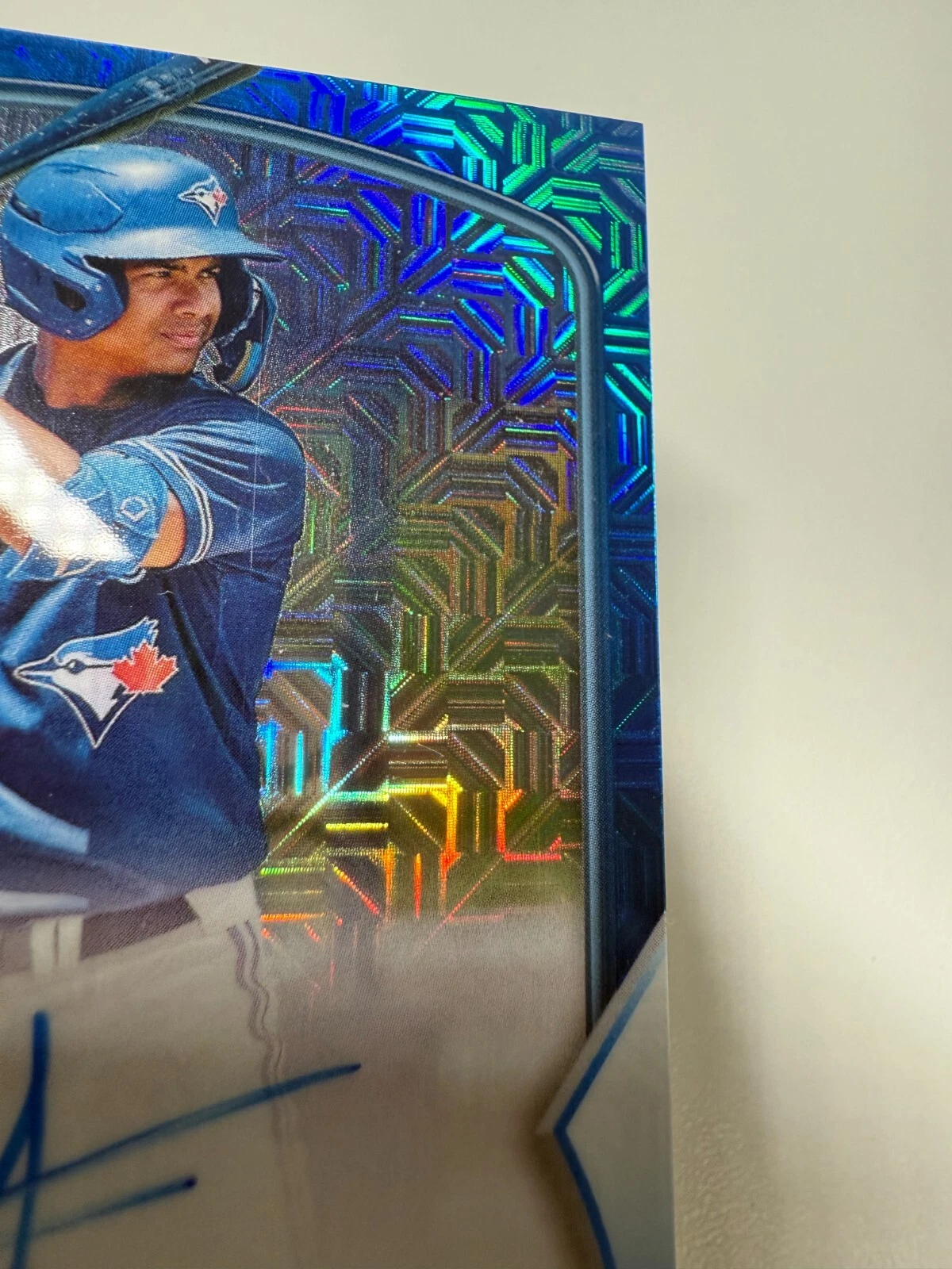 Yhoangel Aponte 2023 Bowman Chrome Mega Box Blue Mojo Refractor Auto /150