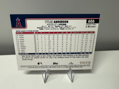 Tyler Anderson 2025 Topps Series 2 Purple Rainbow Foil /250 #606 Angels