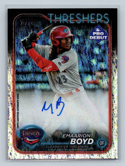 Emaarion Boyd 2024 Topps Pro Debut Sparkle Foil Auto /199 #PD-2 Threshers
