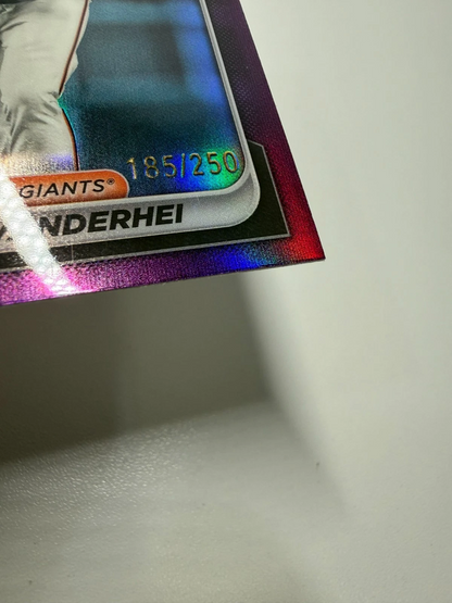 Ryan Vanderhei 2024 Bowman Chrome 1st Purple Refractor /250 #BCP-15 Giants