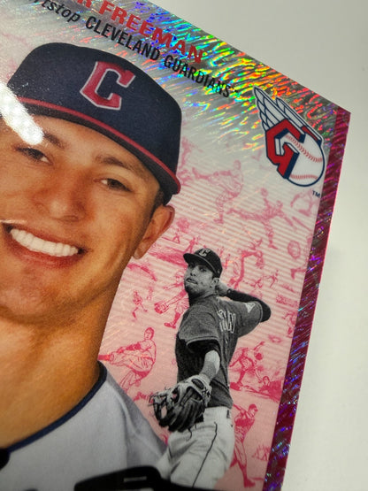Tyler Freeman 2023 Topps Chrome Platinum Anniversary Wave Refractor /100 #36