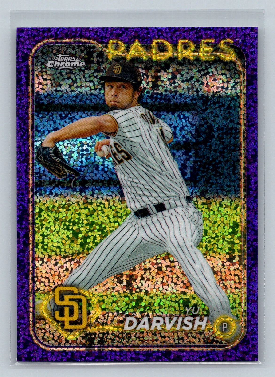 Yu Darvish 2024 Topps Chrome Purple Speckle Refractor /299 #237 Padres