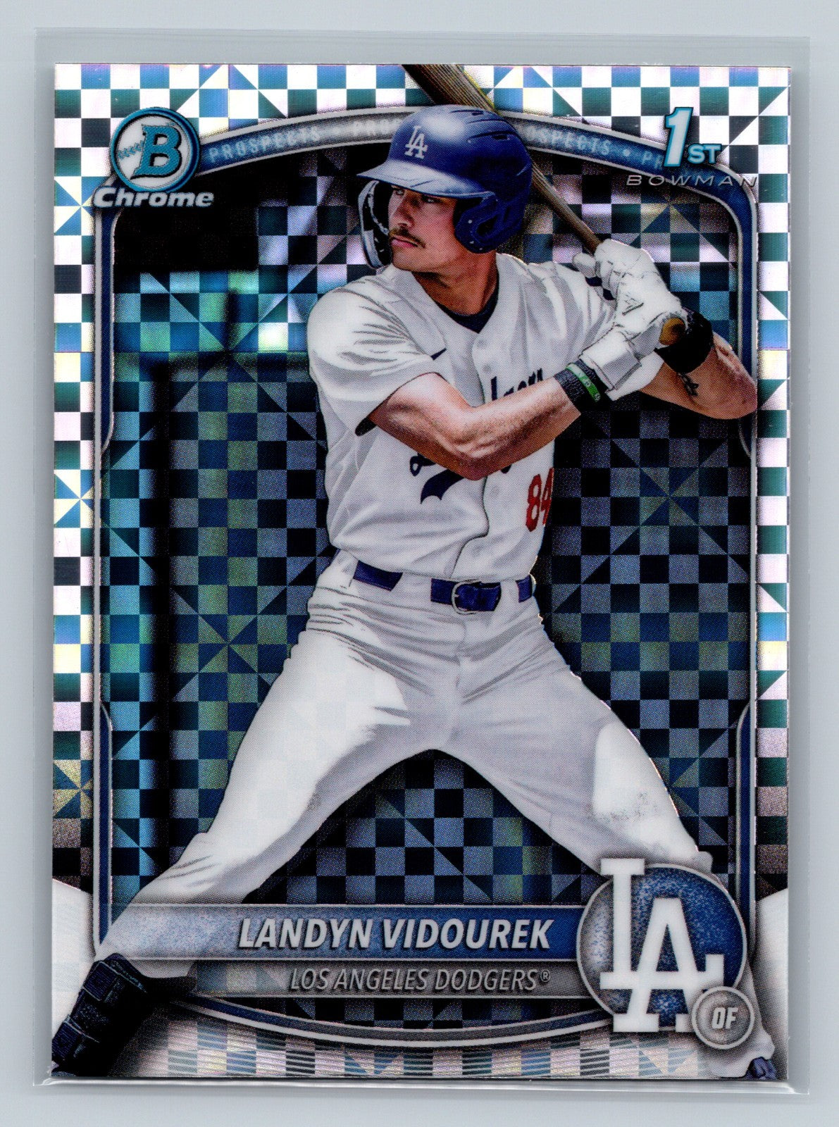 Landyn Vidourek 2025 Bowman Draft Chrome 1st X-Fractor #BDC-158 Dodgers