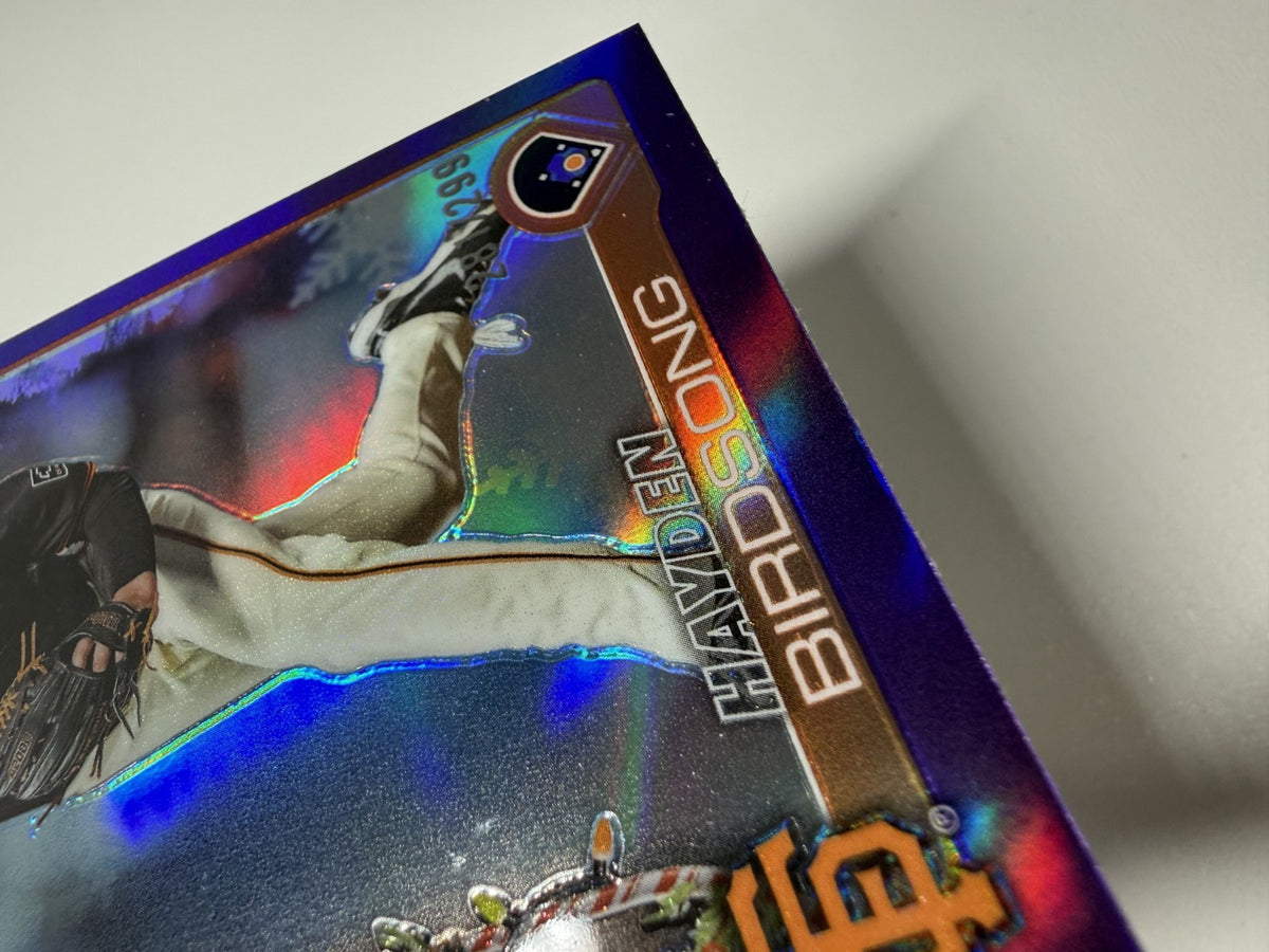 Hayden Birdsong 2025 Topps Holiday Chrome Purple Refractor RC /250 #HC85 Giants