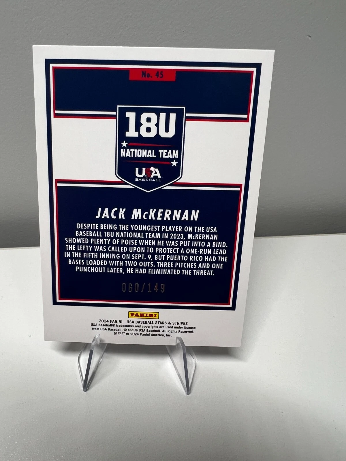 Jack McKernan 2024 Panini USA Stars & Stripes Blue Parallel /149 #45