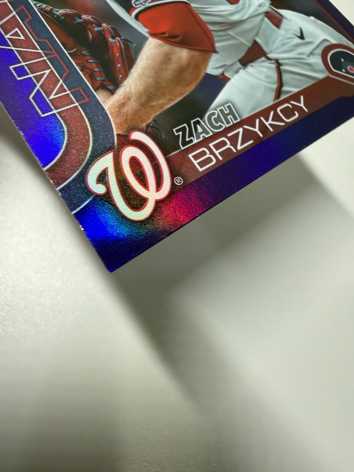 Zach Brzykcy 2025 Topps Series 2 Purple Rainbow Foilboard RC /250 #411 Nationals