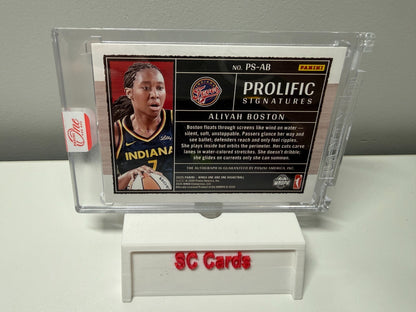 Aliyah Boston 2025 Panini One and One WNBA Prolific Signatures Auto /99 #PS-AB