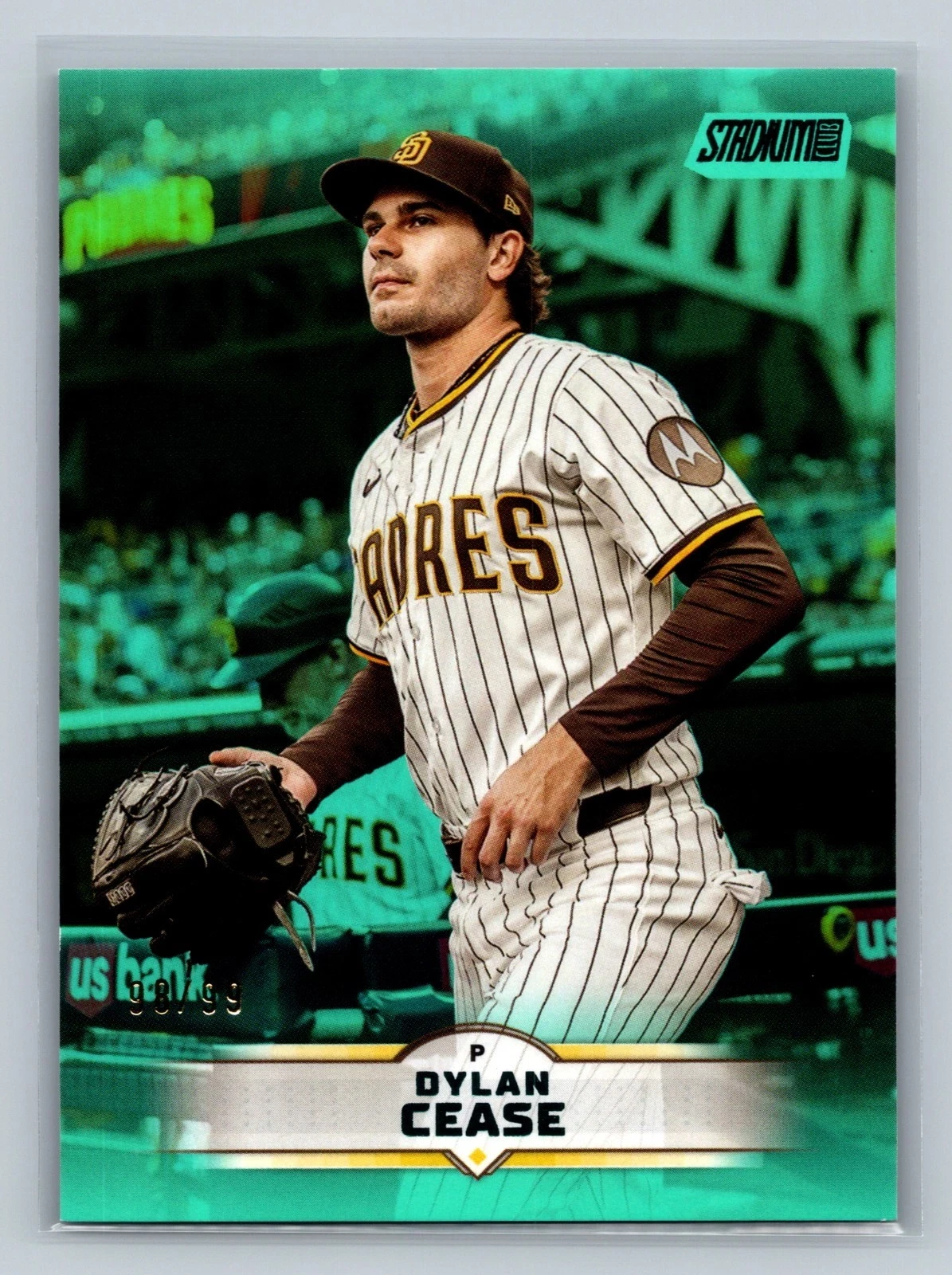 Dylan Cease 2025 Topps Stadium Club Turquoise Foil /99 #117 Padres