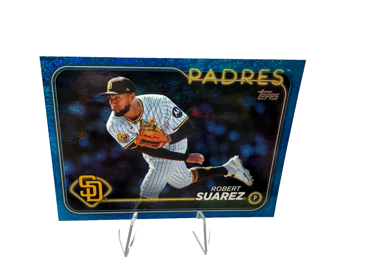 Robert Suarez 2024 Topps Update Series Blue Holo Foilboard /999 #US298 Padres