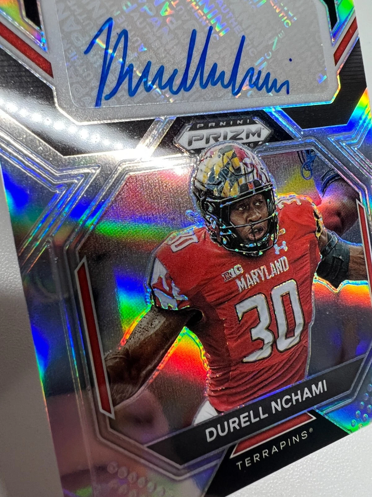 Durell Nchami 2023 Prizm Draft Picks Sensational Signatures Silver Auto #SS-DUN