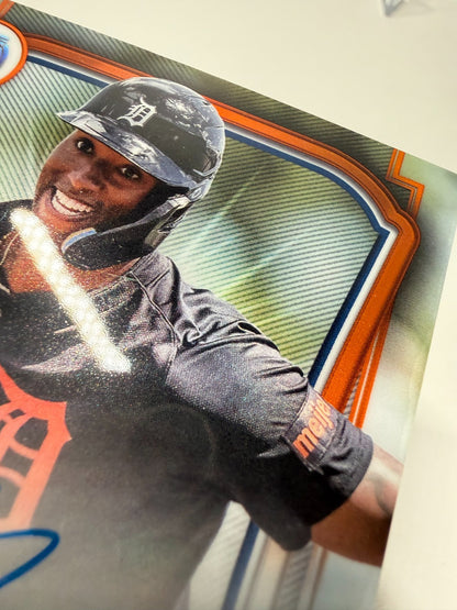 Justyn-Henry Malloy 2025 Topps Tribute League Inauguration Orange Auto RC /25