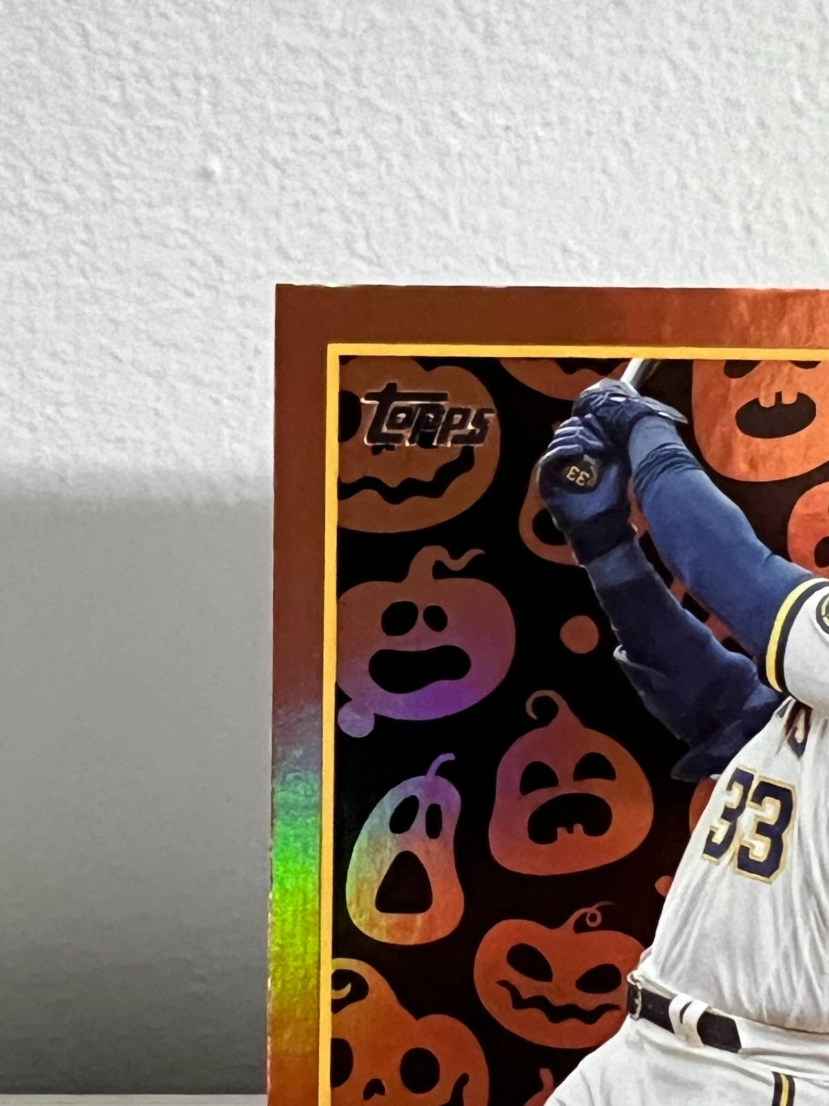 Jesse Winker 2023 Topps Update Jack O' Laterns Halloween Parallel #US319 Brewers