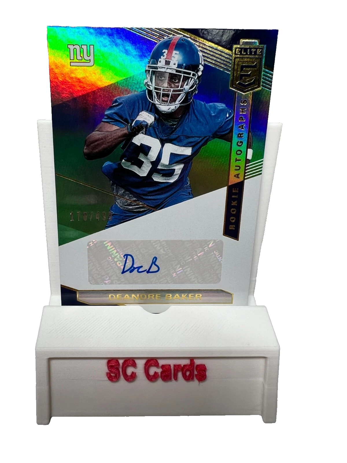 Deandre Baker 2019 Donruss Elite Rookie Auto /499 #RA-DB Giants