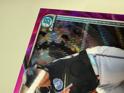 Agustin Ramirez 2025 Bowman Chrome Fuchsia Wave Refractor RC /299 #91 Marlins