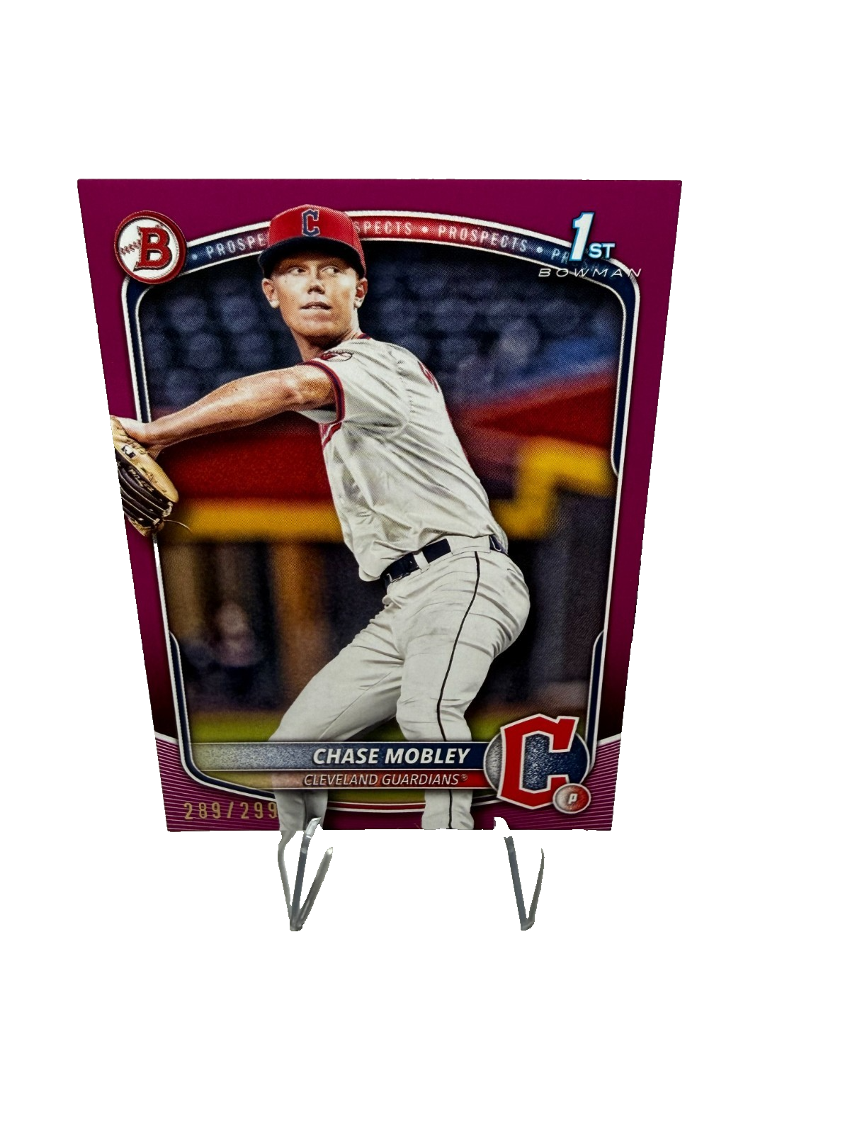Chase Mobley 2025 Bowman Prospects 1st Fushcia /299 #BP-56 Guardians
