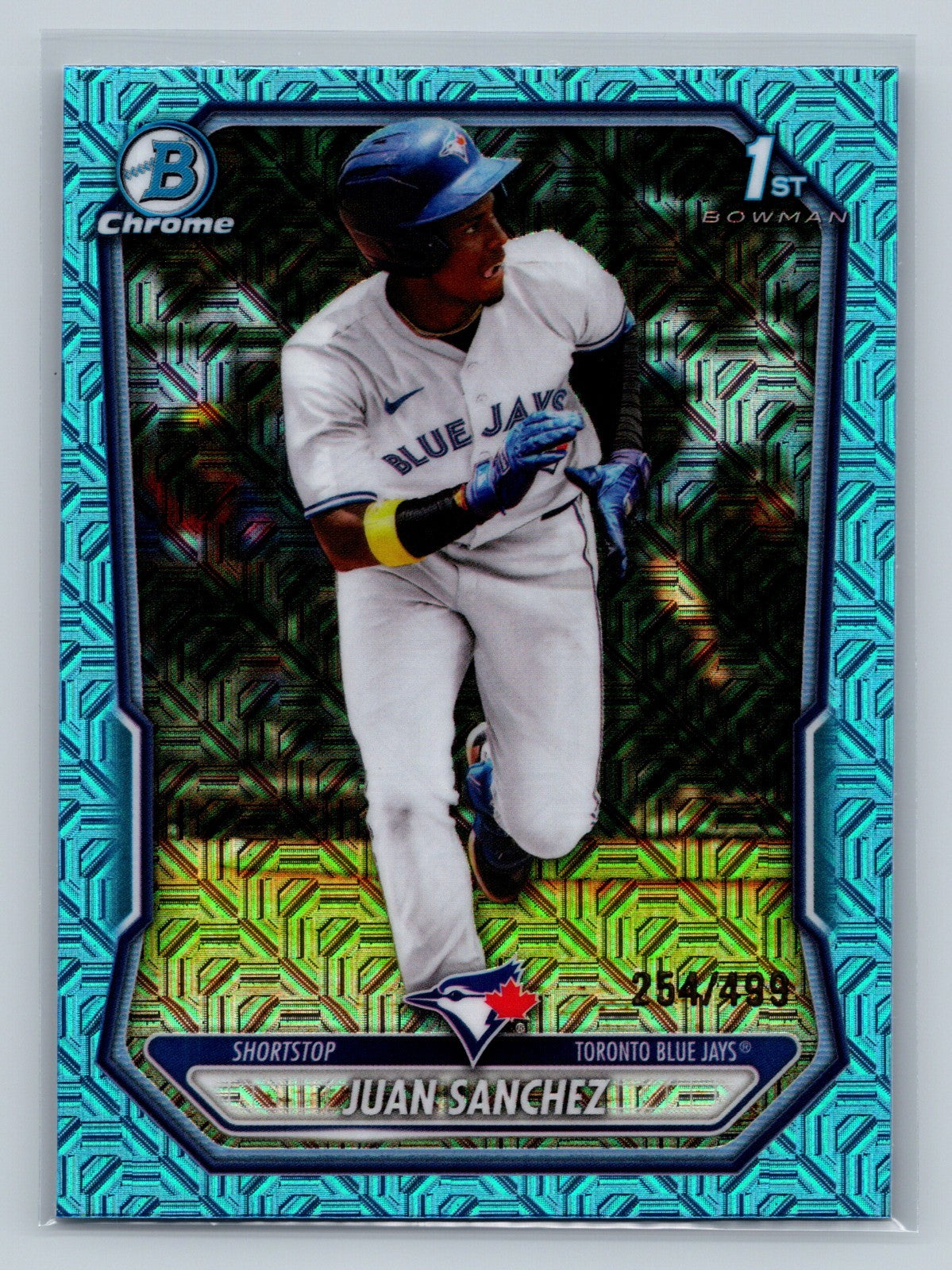 Juan Sanchez 2026 Bowman Chrome 1st Sky Blue Mojo Refractor /499 #BCP-25