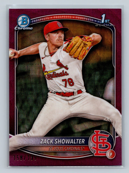 Zack Showalter 2025 Bowman Chrome 1st Fuchsia Wave Refractor /199 #BCP-74
