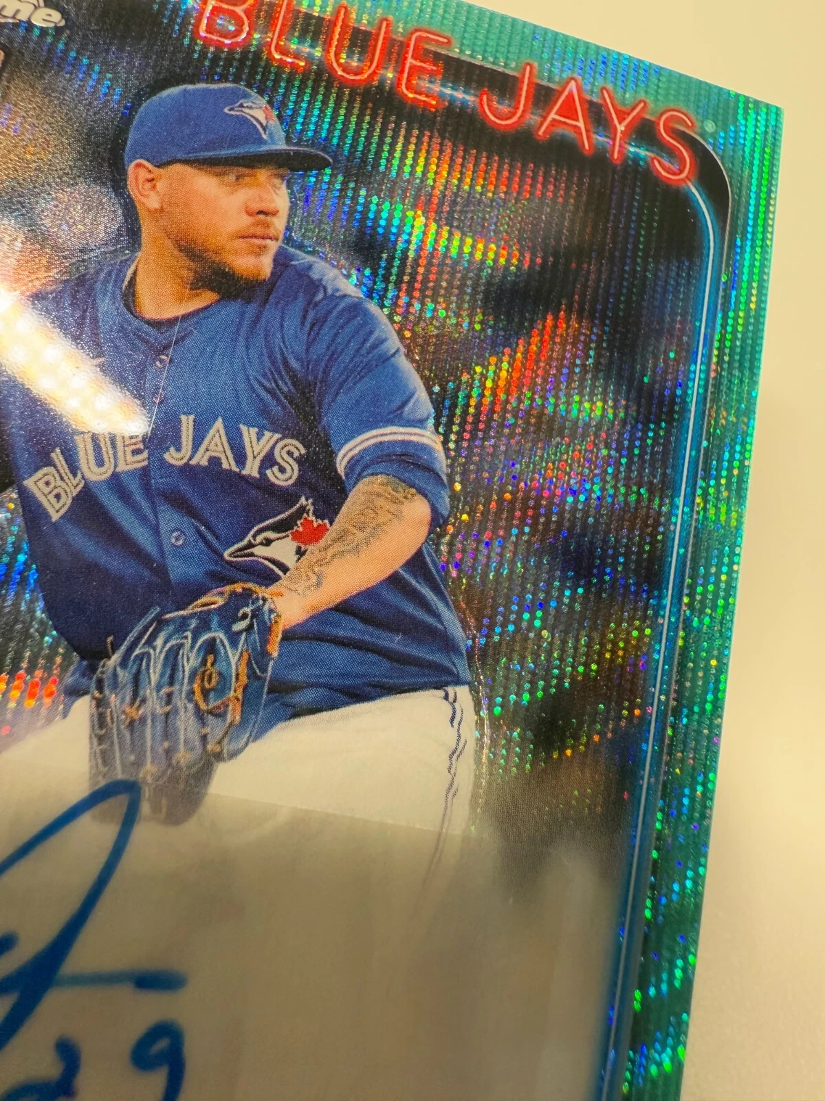 Yariel Rodriguez 2024 Topps Chrome Update Aqua Wave Auto RC /199 #AC-YR Blue Jay