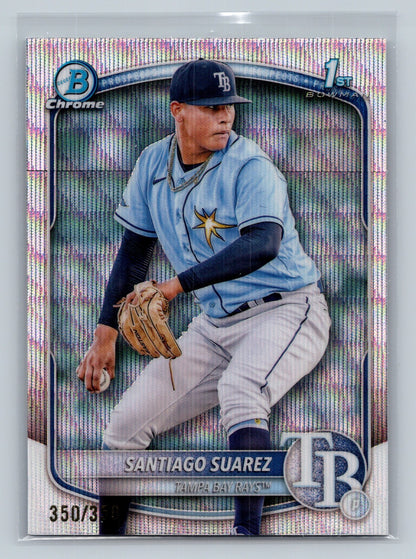 Santiago Suarez 2025 Bowman Chrome 1st Wave Refractor /350 #BCP-142 Rays