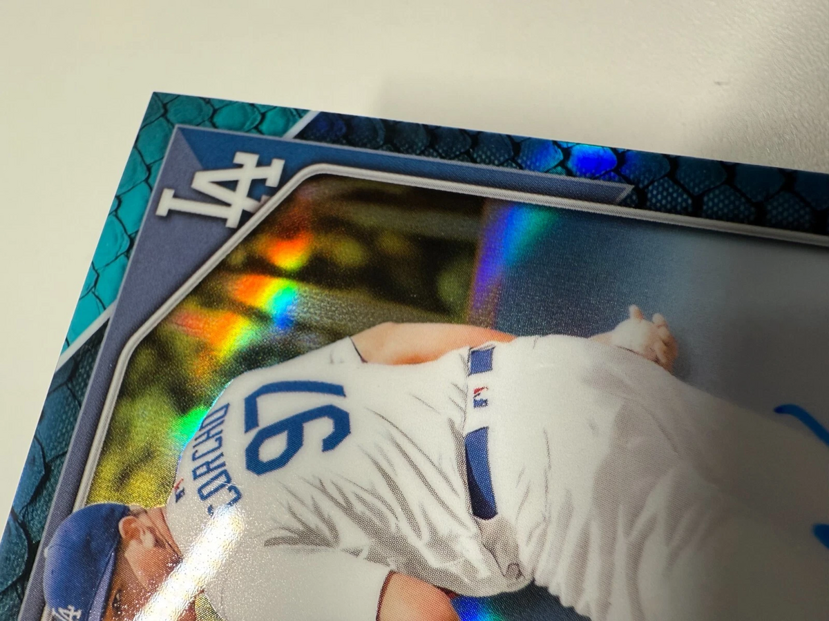 Marco Corcho 2024 Bowman Chrome 1st Blue Reptilian Refractor Auto /150 #CPA-MC