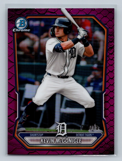 Kevin McGonigle 2026 Bowman Chrome Prospect Fuchsia Reptilian Refractor /199
