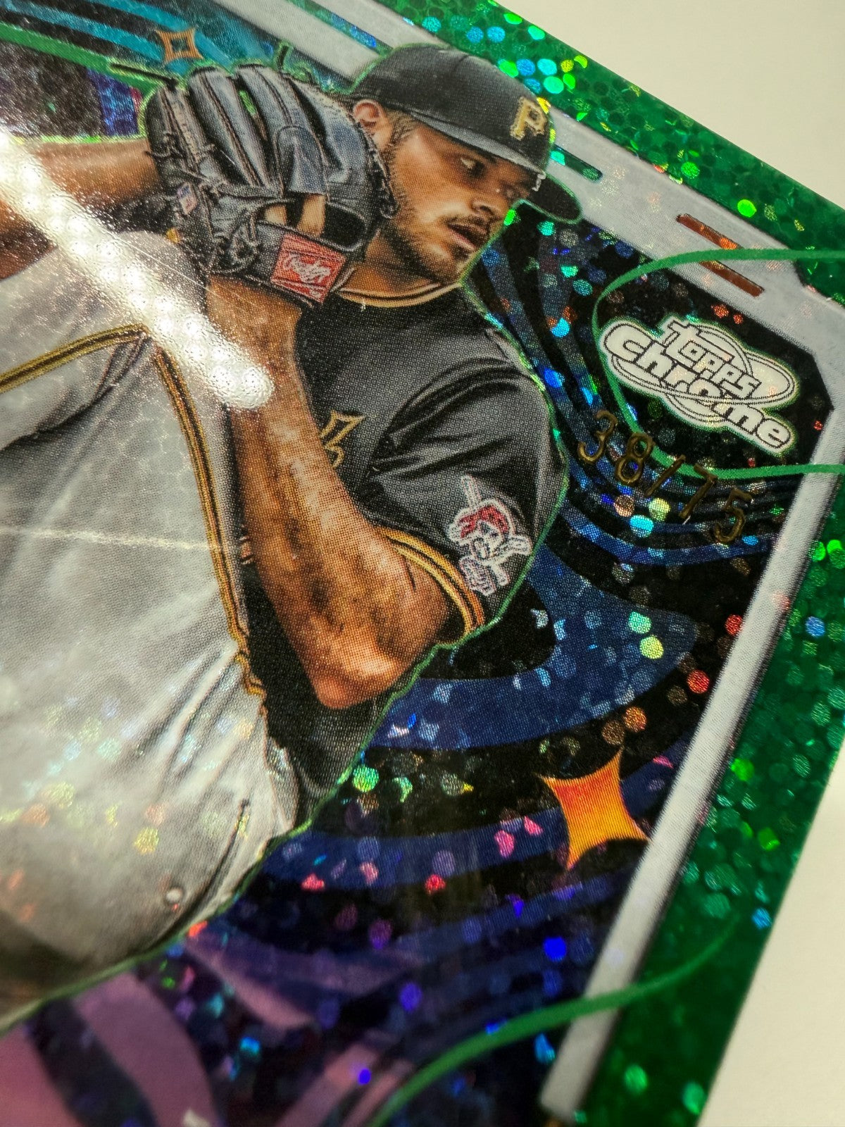 Jared Jones 2024 Topps Cosmic Chrome Green Space Dust Refractor RC /75 #163