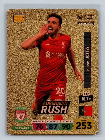 Diogo Jota 2022 Panini World Soccer Stars Adrenalyn Rush Plastic Gold Color Card