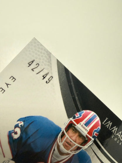 Jim Kelly 2025 Panini Immaculate Collection Eye Black Auto /49 #IEB-JKY Bills
