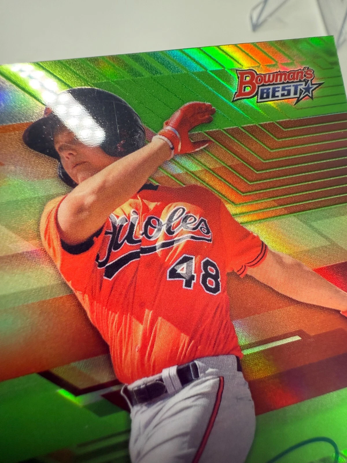 Ryan Mountcastle 2017 Bowman Best Prospect Green Refractor Auto /99 #B17-RM