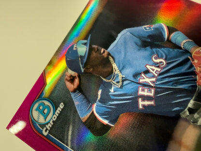 Luisangel Acuna 2022 Bowman Chrome Prospects Fuchsia Pink Vapor Refractor /199