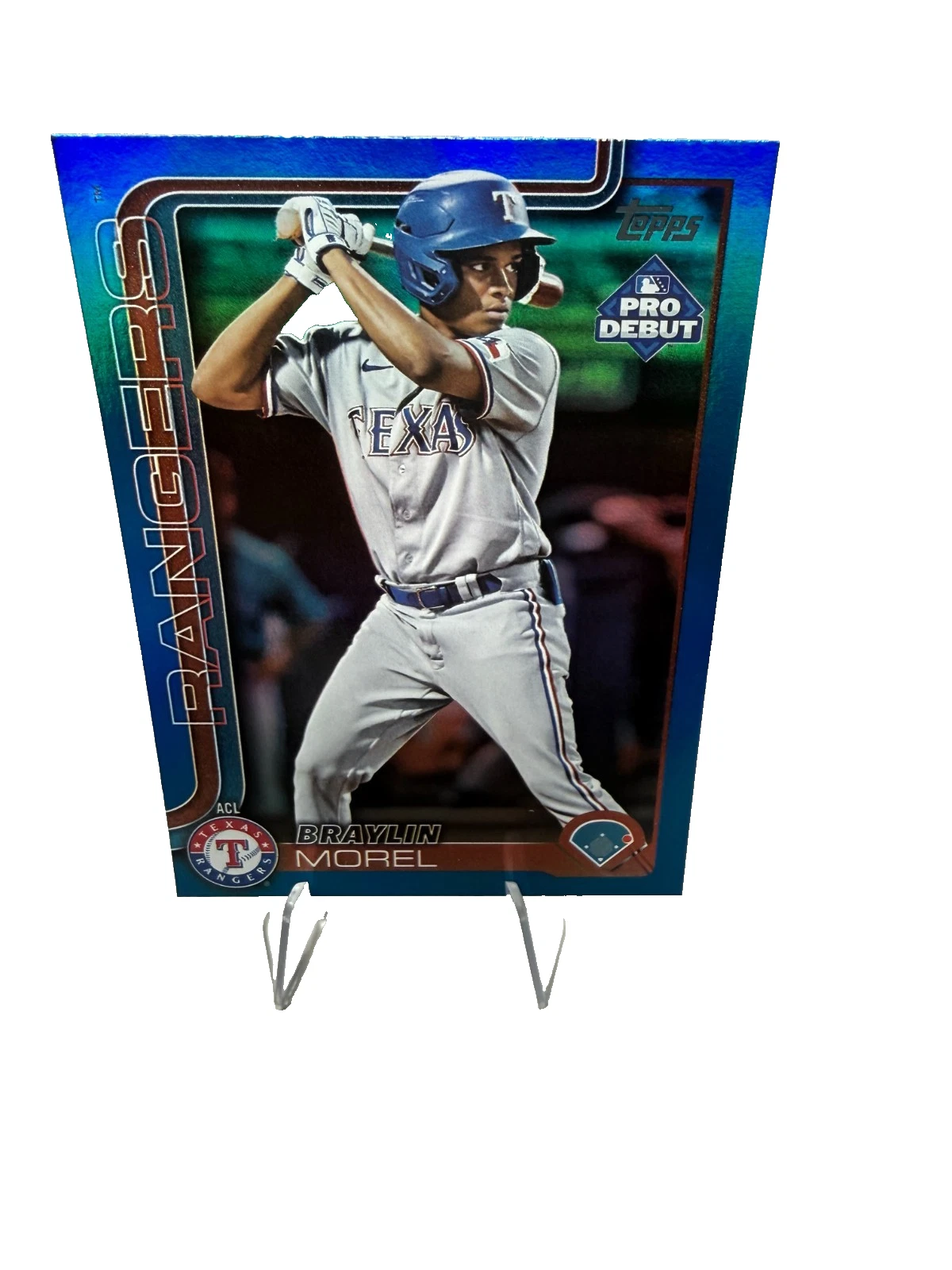 Braylin Morel 2025 Topps Pro Debut Blue Foil /150 #PD-132 Rangers