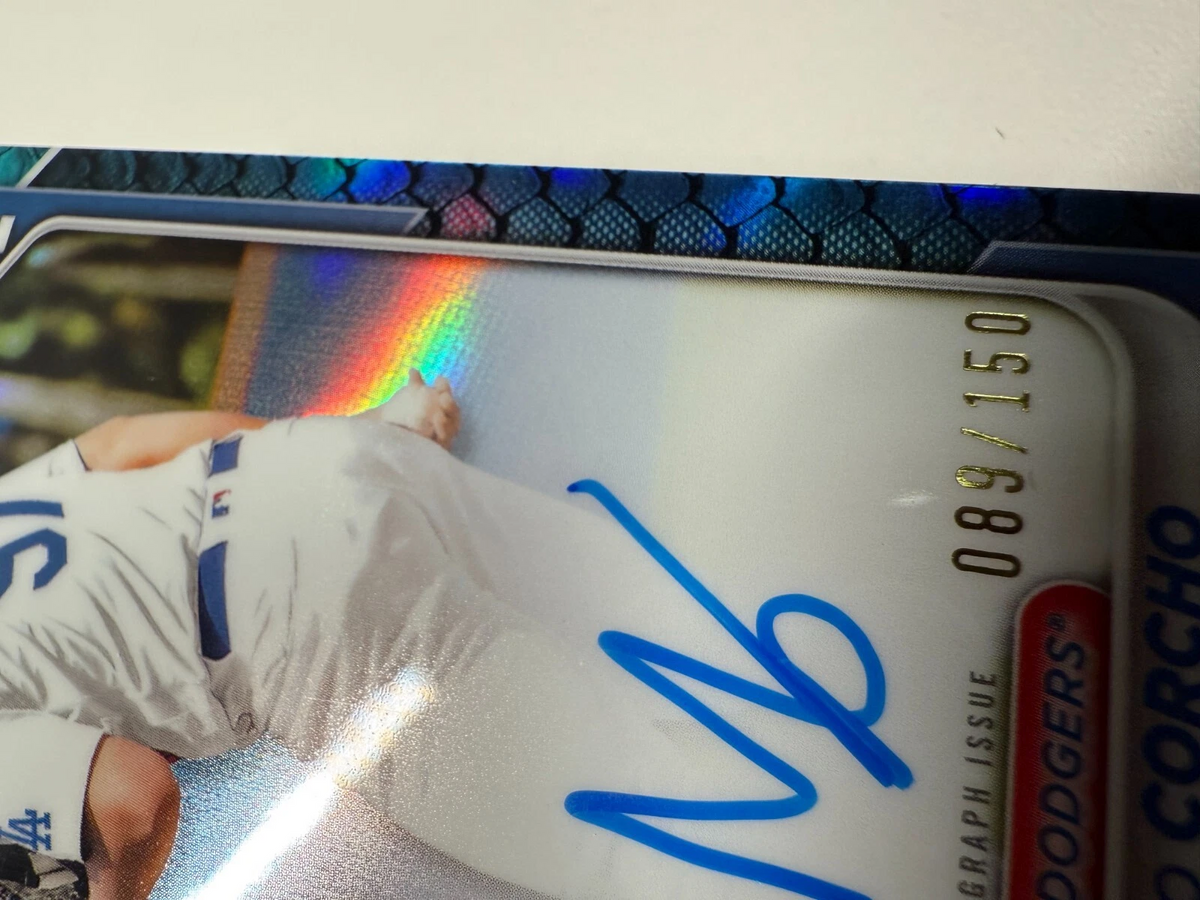 Marco Corcho 2024 Bowman Chrome 1st Blue Reptilian Refractor Auto /150 #CPA-MC