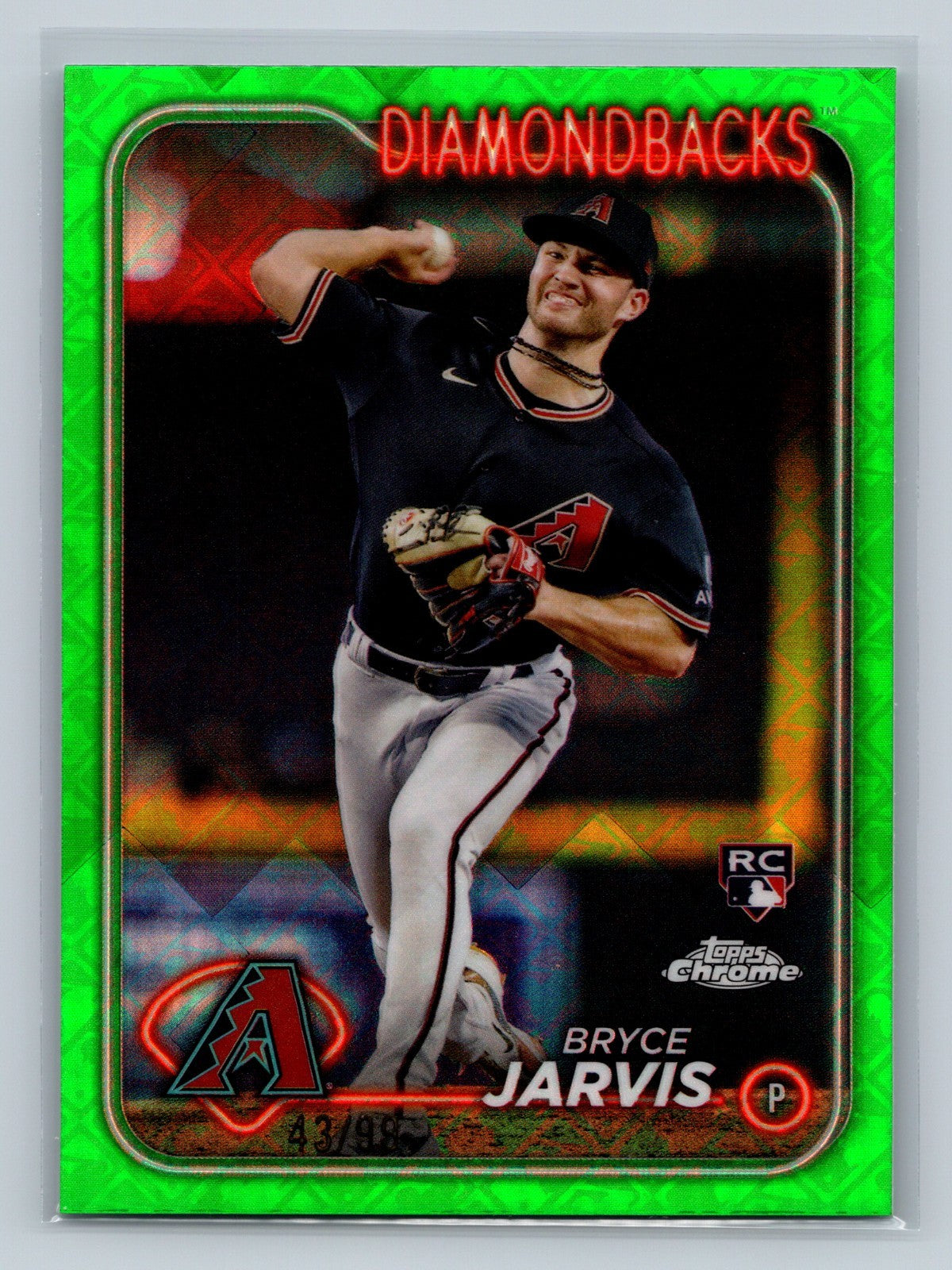 Bryce Jarvis 2024 Topps Chrome Logofractor Green Refractor RC /99 #75