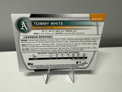 Tommy White 2025 Bowman Chrome 1st Pink Mojo Refractor /199 #BCP-251 Athletics