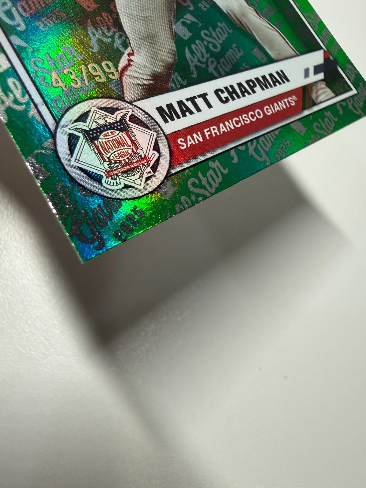 Matt Chapman 2025 Topps All Star Game Green Foil /99 #29 Giants