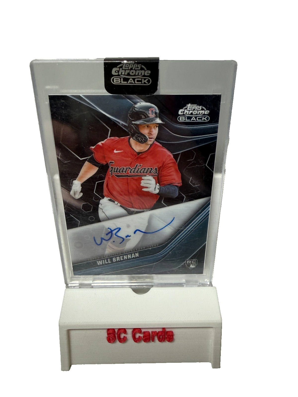 Will Brennan 2023 Topps Chrome Black Auto RC #CBA-WB Guardians