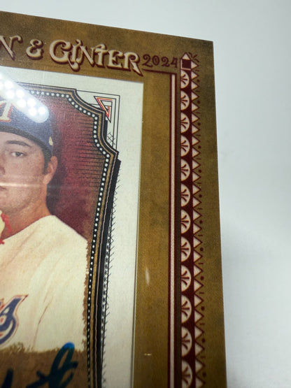 Owen White 2024 Topps Allen & Ginter Mini Framed Auto RC #MA-OW Rangers