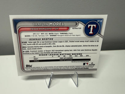 Braylin Morel 2024 Bowman Chrome 1st Refractor /499 #BCP-192 Rangers
