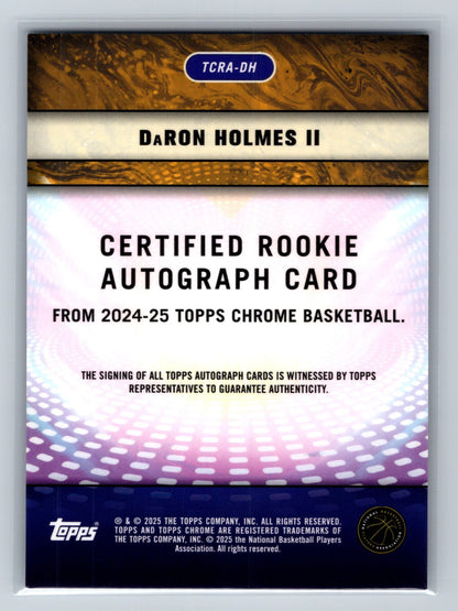 Daron Holmes II 2024-25 Topps Chrome Certified Rookie Auto RC #TCRA-DH Nuggets